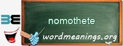 WordMeaning blackboard for nomothete